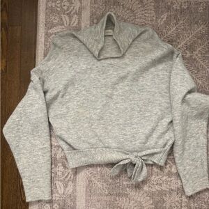 Grey Aritzia Sweater with tie